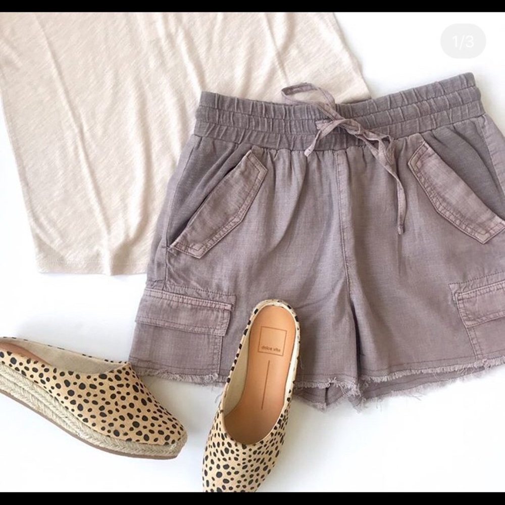 Raw hem shorts